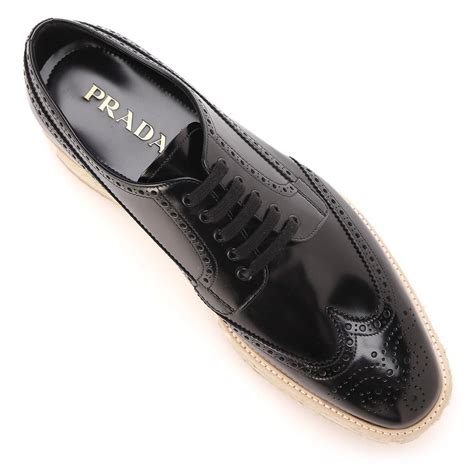 prada 2eg015|Prada Men's 2EG015 P39 F0002 Black Full Brogue Leather .